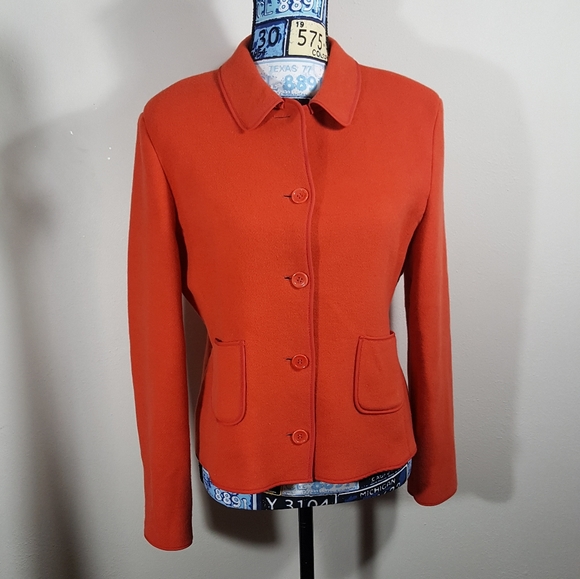 Dinomoda Jackets & Blazers - Dinomoda vintage wool orange light jacket